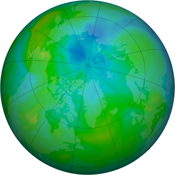 Arctic ozone map for 12 August 2002